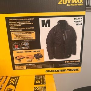 DeWALT Heated Lightweight Soft Shell Black Work Jacket Kit